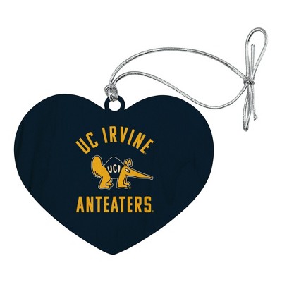 UC Irvine Anteaters Logo Heart Love Wood Christmas Tree Holiday Ornament