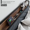Full Bed Frame, Storage Headboard with Charging Station, Solid Metal Frame, Noise Free, No Box Spring Needed - 3 of 4