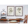 Farmhouse Wood Leaf Framed Wall Art With Brown Frame Set Of 2 Light ...