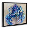 Stupell Industries Blue Lobster Impression Black Framed Floater Canvas Wall Art - 3 of 4