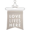 Pavilion Gift Company - Love Lives Here - 14" x 16" Banner - Wall Sign Panels - 3 of 4