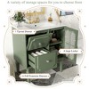30'' Retro-Style Bathroom Vanity with Ceramic Sink, Freestanding Storage Cabinet with 2 Soft-Closing Drawers & Door, Green -ModernLuxe - 4 of 4