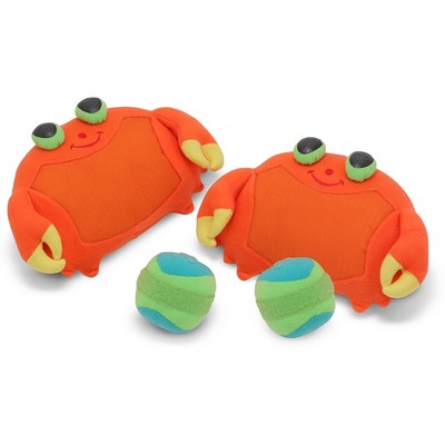 Melissa & Doug Sunny Patch Clicker Crab Toss and Grip Catching Game With 2 Balls