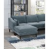 NicBex Couches for Living Room 6pcs Modular Sectional Sleeper Sofa Set Modern Upholstered U-Shaped Sofa Couch with Ottoman, Grayish - 4 of 4