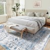 GustoWave 8' x 10' Retro Oriental Low Pile Thin Foldable Washable Area Rug - 2 of 4