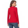 Womens Deep V Neck Pullover Sweater Front Twist Halter Style Ribbed Knit Sweater Fall Tops for Lady - image 2 of 4