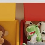 white + yellow/red/blue frame