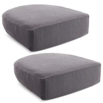 Juvale 2 Pack Stretch Couch Cushion Slipcovers, Reversible Polyester Outdoor Sofa Protectors, Small, Grey