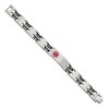 Black Bow Jewelry Mens 12mm Stainless Steel Black Rubber Medical I.D. Bracelet, 8.25 In. - 2 of 4