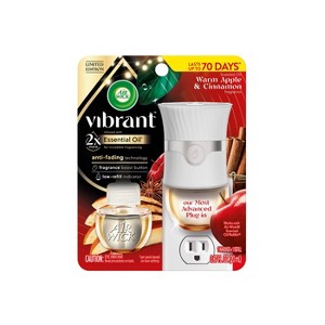 Air Wick Vibrant Scented Oil Air Freshener Starter Kit - Warm Apple & Cinnamon - 0.67 fl oz/2pk - 1 of 4