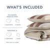AENKYO Lightweight Fluffy Comforter Set, 3-Piece Stripe Print Bedding with Matching Shams, Contemporary Style Collection - 3 of 4