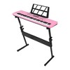 iMountek"61-Key Digital Music Keyboard for Kids with Light-Up Keys, Stand, Microphone & Learning Features"Black&Pink - 4 of 4