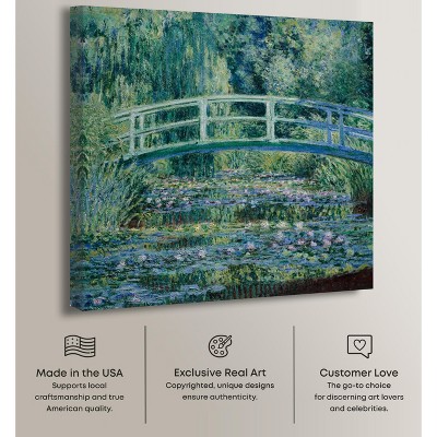 Monet Water Lilies Blue Canvas Art Print, 12" x 12"