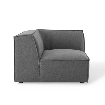 Charcoal Polyester Restore Minimalist Sectional Sofa Corner Chair