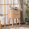 Nordlys 2-Drawer Natural Solid Wood Nightstand Classic Style Bedroom - 2 of 4