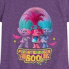 Girls' - Trolls - Poppy Satin Chenille Frighteningly Fab Boo Lous Fitted Short Sleeve Graphic T-Shirt - 2 of 4