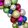 Northlight Rainbow 2-Finish Shatterproof Ball Christmas Wreath - 36" - Multicolor - Unlit - 3 of 4