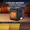 VEVOR Infrared Heater,1500W Remote Control Electric Space Heater,LED Patio Heater w/ 3 Speeds&Timer&Overheat/Tip-Over Protection & Child Lock,Black - 4 of 4