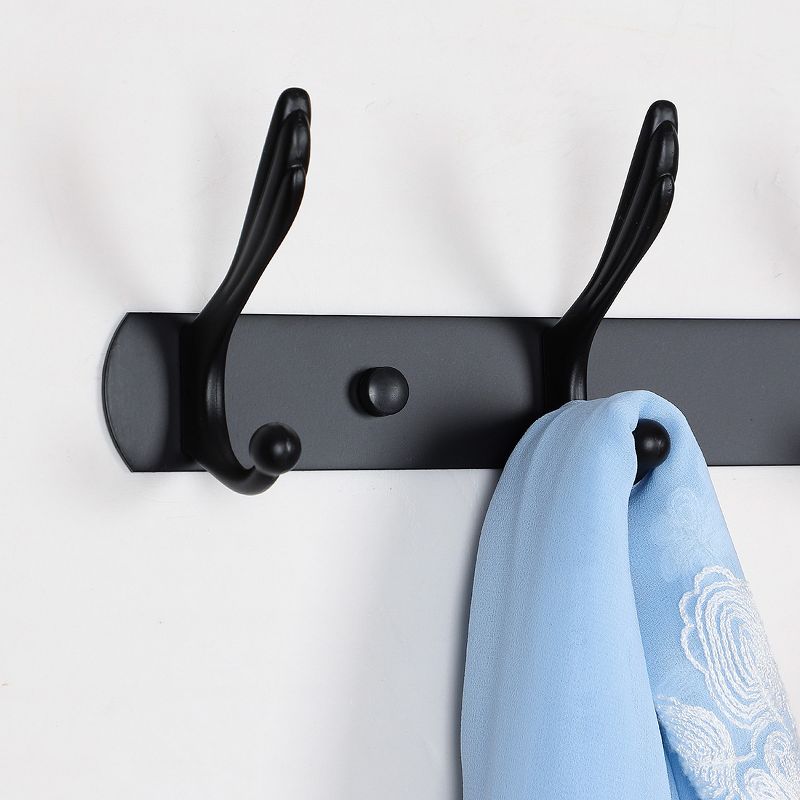 Unique Bargains Home Stainless Steel Wall Mounted Coat Rack Hook Rail for Coat Hat Towel, 4 of 7