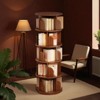 Mshliw 5-Tier 360° Rotating Bookshelf, Round Spinning Bookcase Tower with Space-Saving Design for Bedroom, Living Room, and Office - 3 of 4