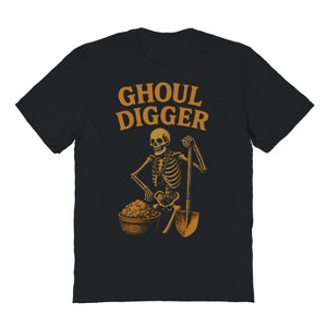 Rerun Island Men Ghoul Digger Short Sleeve Graphic Cotton T-Shirt - 1 of 4