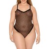 Smart & Sexy Women's Sheer Lace & Mesh Bodysuit Classic Leopard 4x