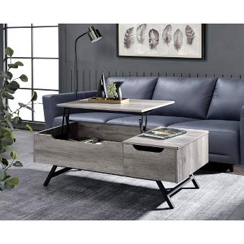 48" Throm Coffee Table Gray Oak Finish - Acme Furniture