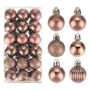 Unique Bargains Shatterproof Home Party Decorative Christmas Tree Hanging Ball Ornaments 36 Pcs - 1 of 4