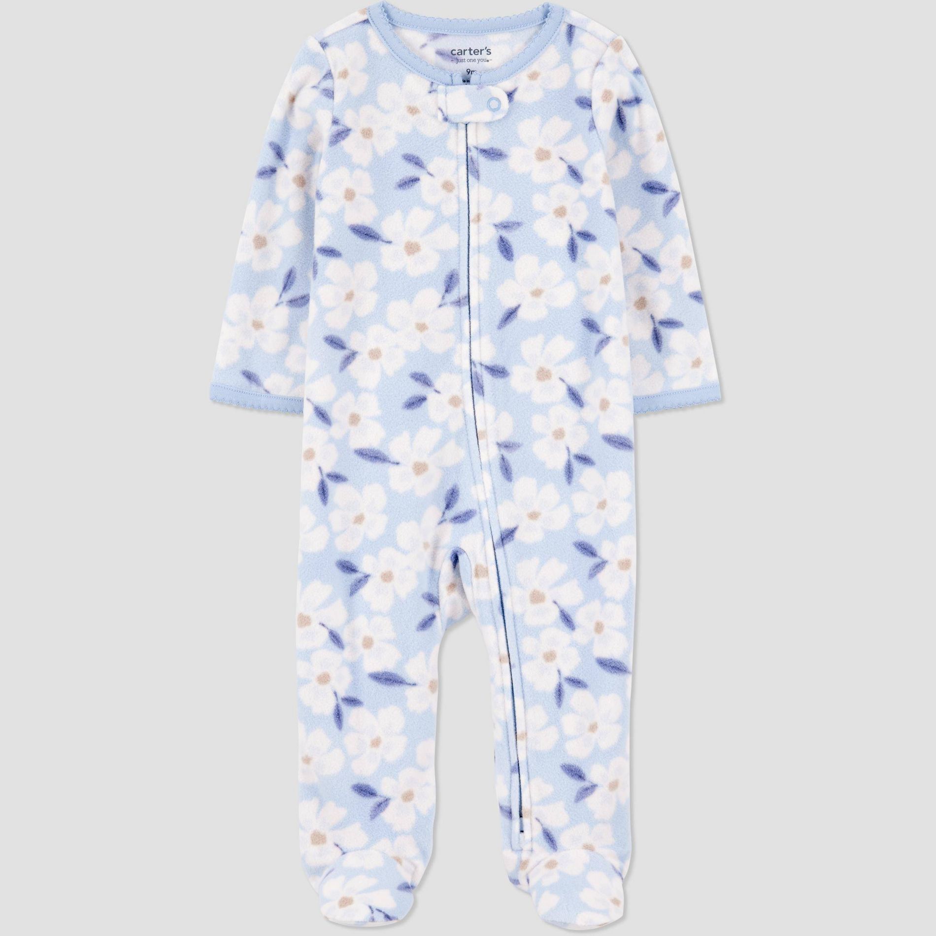 Carter's Just One You® Baby Girls' Floral Printed Sleep N' Play - Blue 3M