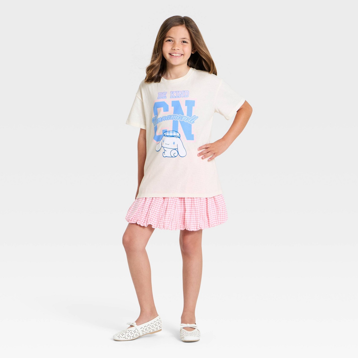 Футболка Sanrio Cinnamoroll Graphic T-Shirt для девочек, цвет: Слоновая кость — фото 4