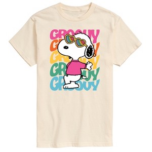 Men's - Peanuts - Groovy Stacked Short Sleeve Graphic T-Shirt - 1 of 4