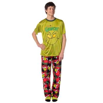Dr. Seuss The Grinch Men's Pajama Pants Shirt and Socks 3 Piece Pajama Set