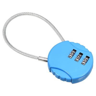Unique Bargains Outdoor Waterproof 3-Digit Combination Lock with Wire Rope