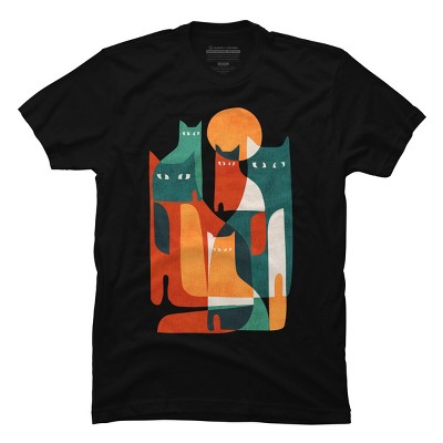 Men's Design By Humans Cat Cat Cat By radiomode T-Shirt