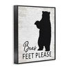 Stupell Industries Bear Feet Remove Shoes Cabin Entrance Sign Black Framed Giclee Art - 3 of 4