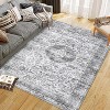 Washable Boho Area Rug, Non-Slip Low Pile Vintage Carpet, Soft Accent Floor Cover for Living Room or Bedroom - 3 of 4