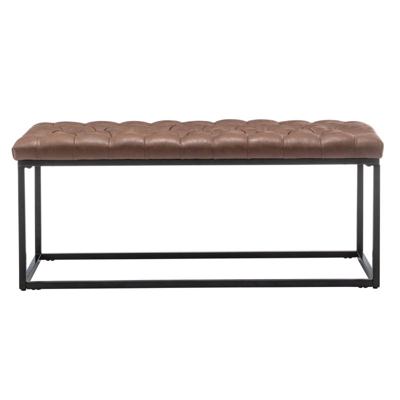42" Rectangle Bench with Black Metal Base - WOVENBYRD, 4 of 12