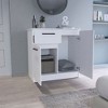 NicBex Modern Wooden Dresser with 3 Spacious Drawers and 1 Door Minimalist Closet Storage for Bedroom, Living Room, Hallway - 2 of 4