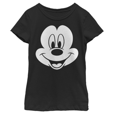 Girl s Disney Mickey Mouse Face T shirt Target