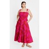 Women's Plus Size Marli Print Maxi Dress - magenta | CITY CHIC - 2 of 4