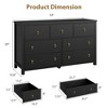 Coolmee Modern Wide Drawer Dresser with Storage, Wooden Closet Dressers Chest of Drawers Freestanding for Bedroom, Nursery, Living Room - 3 of 4