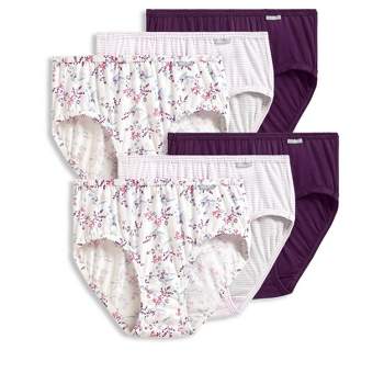 Jockey Women's Plus Size Elance Hipster - 3 Pack 8 Deep Plum/Belvedere  Lavender Stripe/Bella Floral