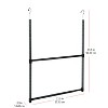 Oceanstar 2-Tier Portable Adjustable Closet Hanger Rod, Black - 2 of 4