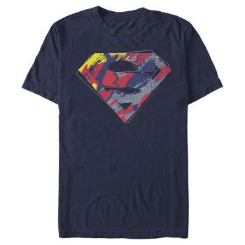 Men's Superman Logo Paint Splatter T-Shirt