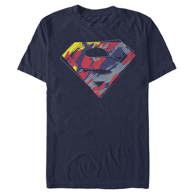 Men's Superman Logo Paint Splatter T-Shirt, 1 of 5
