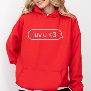 Luv U Text Message - Women's Graphic Hoodie - 1 of 3