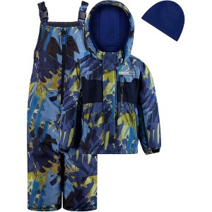LONDON FOG Little/Big Boys' Heavyweight 2-Piece Coat & Snowbib Snowsuit Sets - 1 of 4