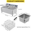Deep Fryer, Commercial Dual 11L Electric Fryer 3400W - Twin Baskets with Stainless Steel for Restaurant, Food Truck - 4 of 4