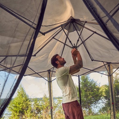 Coleman 15' x 13' Beige and Gray Screen Canopy Tent