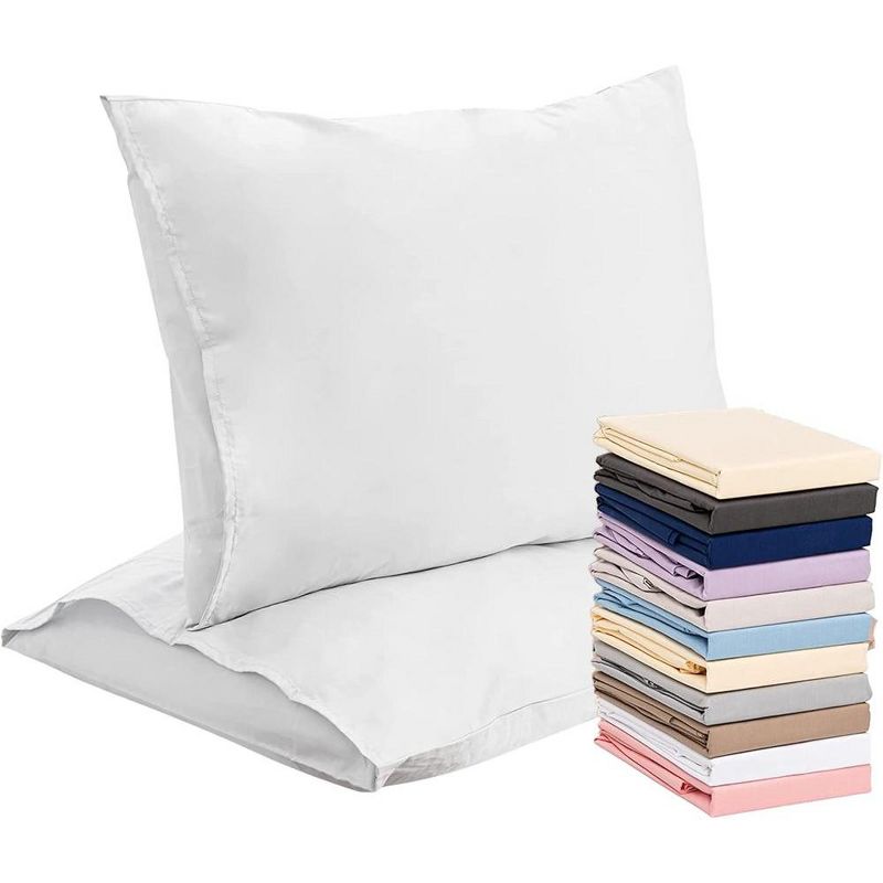 Superity Linen Standard Pillow Cases - 2 Pack - 100% Premium Cotton - Envelope Enclosure, 1 of 11